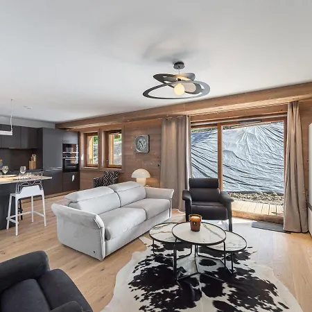 דירה De Standing A Megeve, 5 Min Des Pistes, Sauna, Hammam, Parking, Animaux Acceptes - Fr-1-569-52 מגב